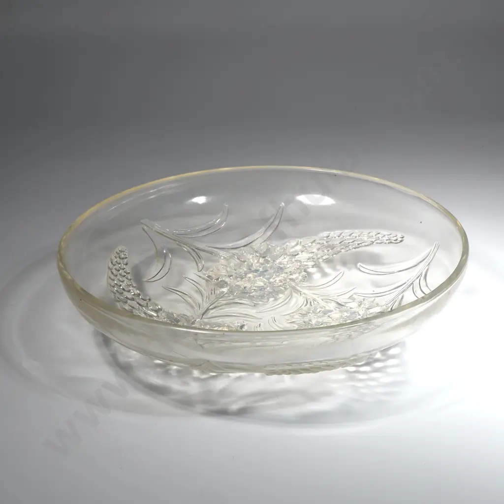Rene Lalique Opalescent Bowl "Veronique" Image 1++