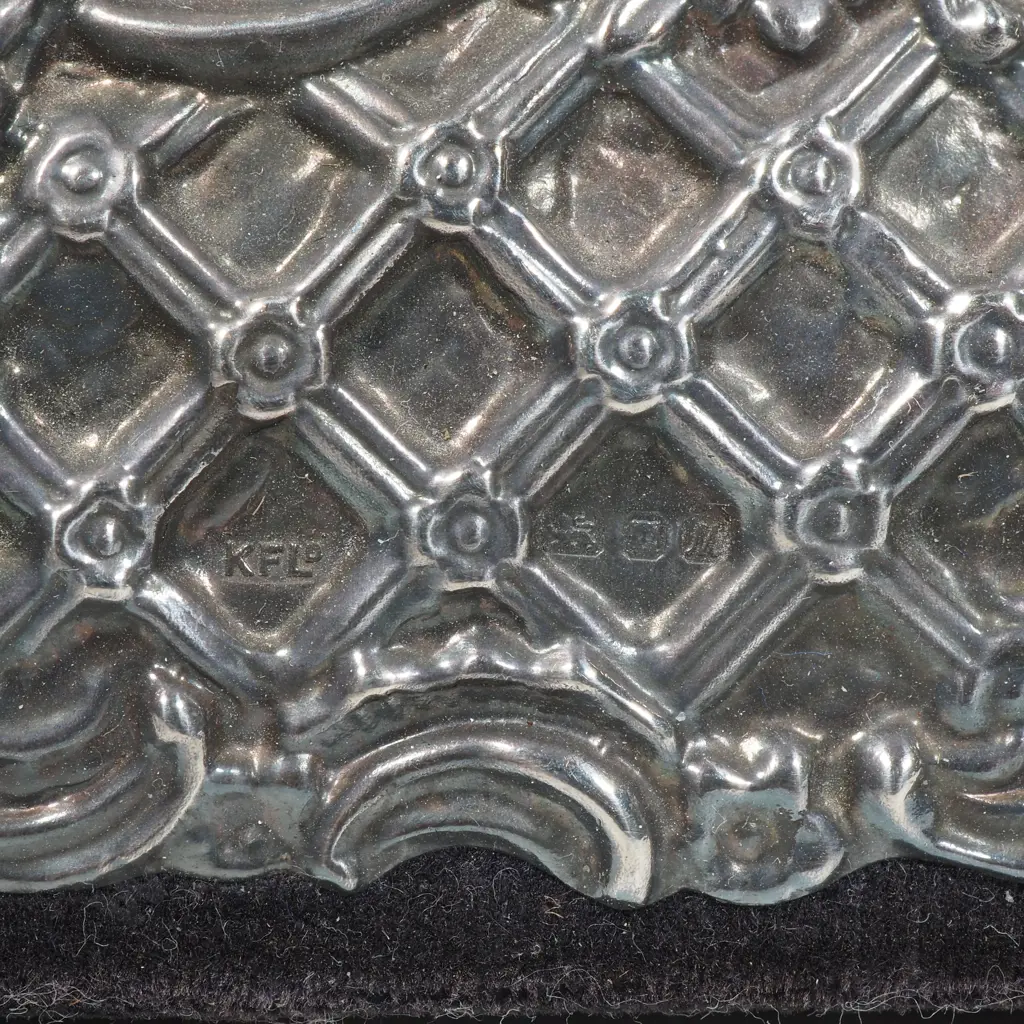 Large Sterling Silver Ornate Picture Frame Image 1++