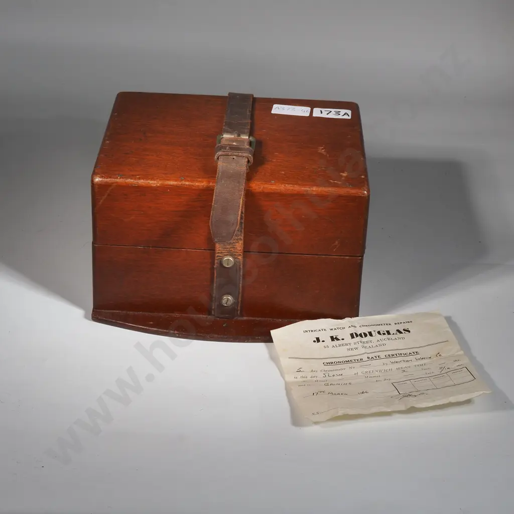 Cased & Boxed Deck Pocket Watch Chronometer w Certificate Image 1++