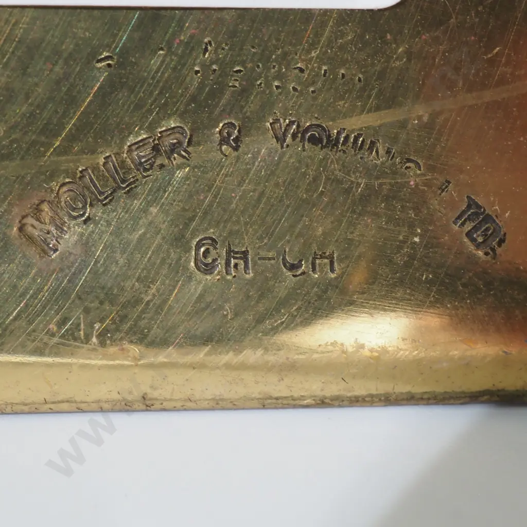 Vintage Brass Plaque "R L Ronaldson Barrister & Solicitor" - Moller & Young Christchurch Image 1++