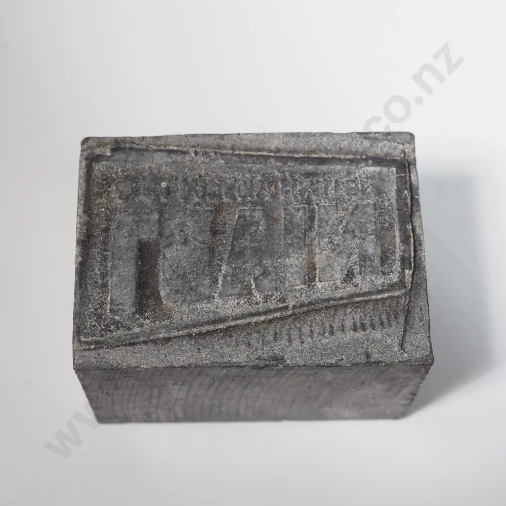 Vintage Letterpress Printing Block Or Dies Marked Levin & Co Image 1++