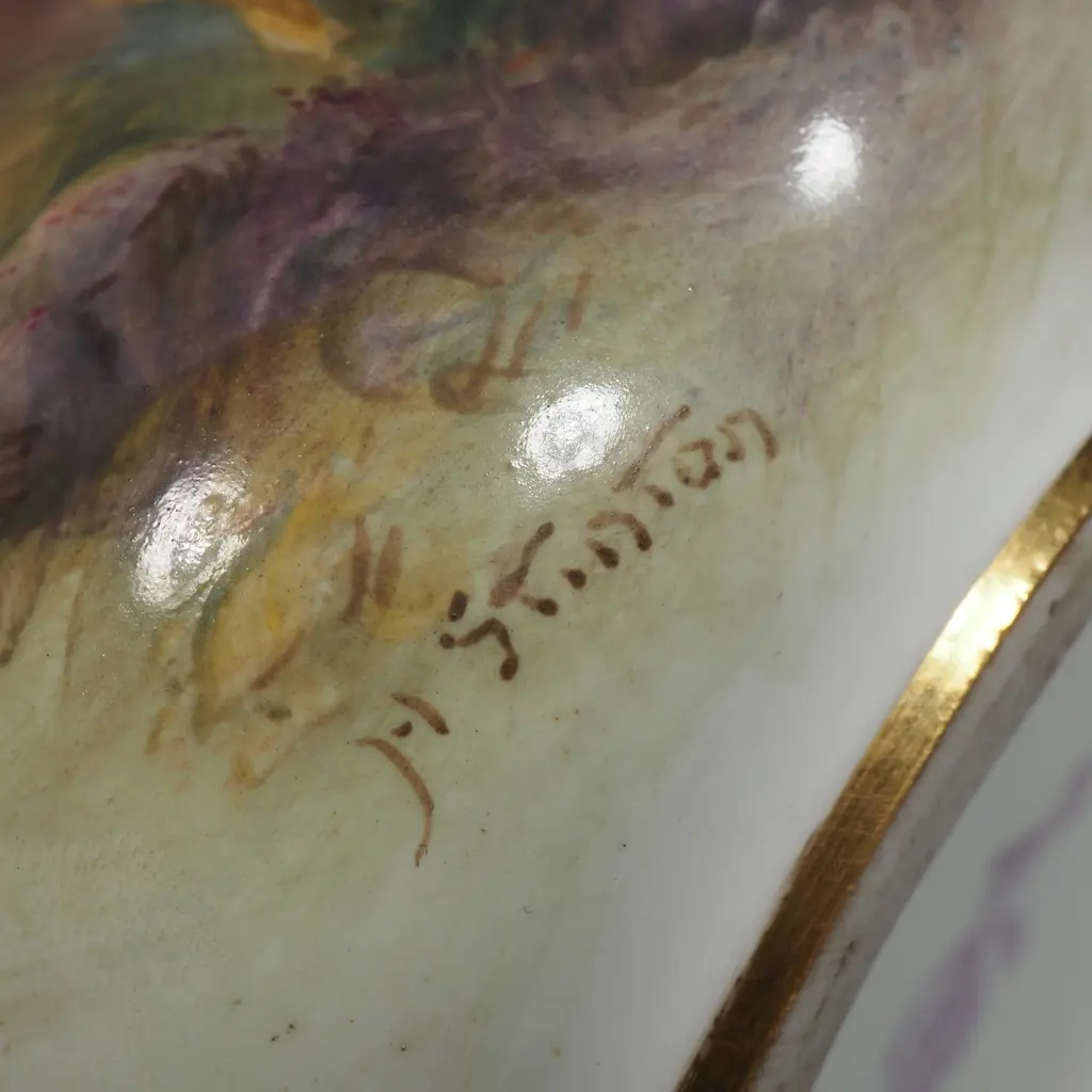 Royal Worcester Small Vase Hand Painted By Harry Stinton Image 1++