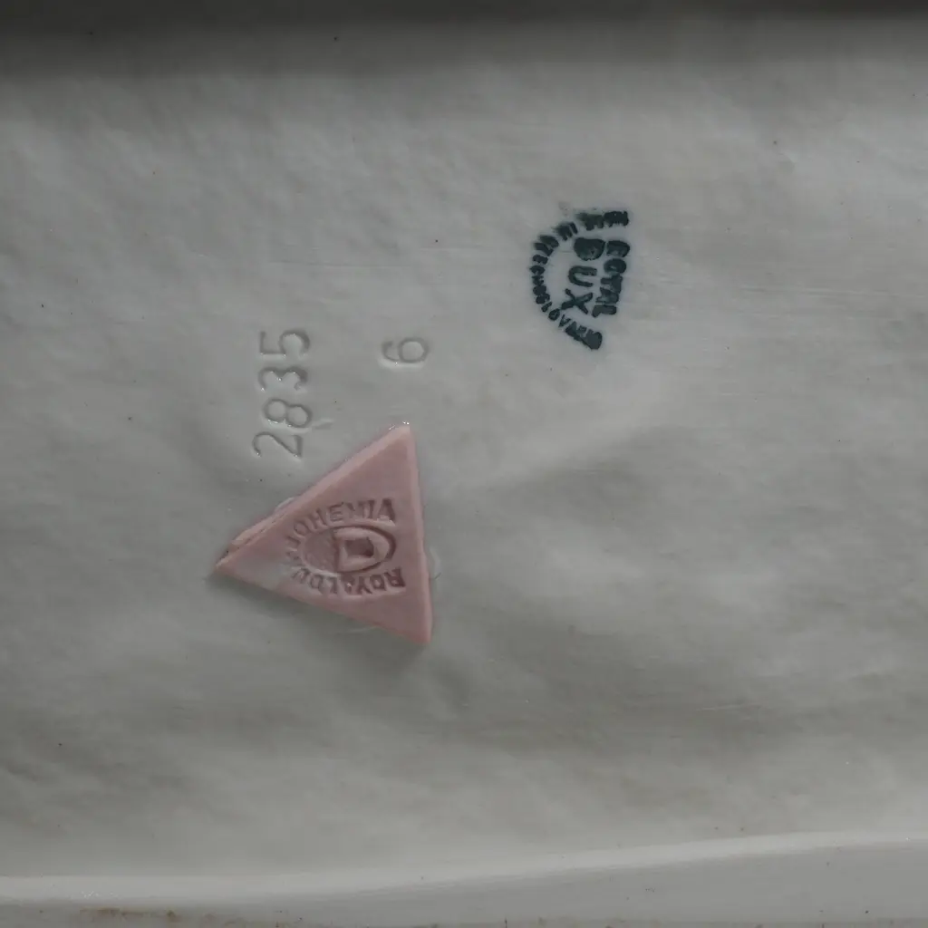 Royal Dux Porcelain Donkey & Cart Figure Image 1++