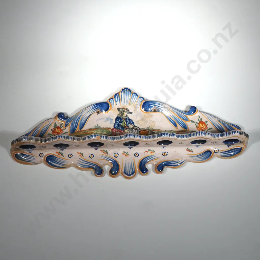 French Faience Quimper Ware Pipe Rack  Image 1++