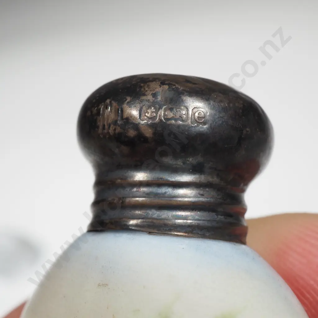 Antique Porcelain Perfume Bottle w Hand Painted Scene Of A Courting Couple Image 1++