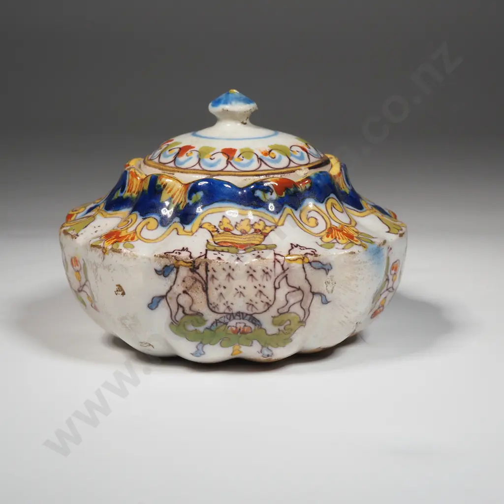 Nineteenth Century French Faience Inkwell - Probably From Rouen Region Image 1++