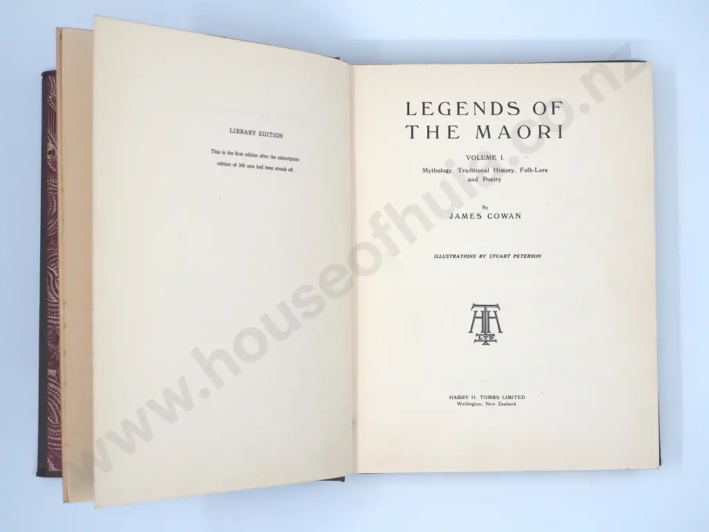 "Legends of The Maori" By Sir Maui Pomare & James Cowan - First Edition - Vol I & II, & The Original Pamphlet. Image 1++