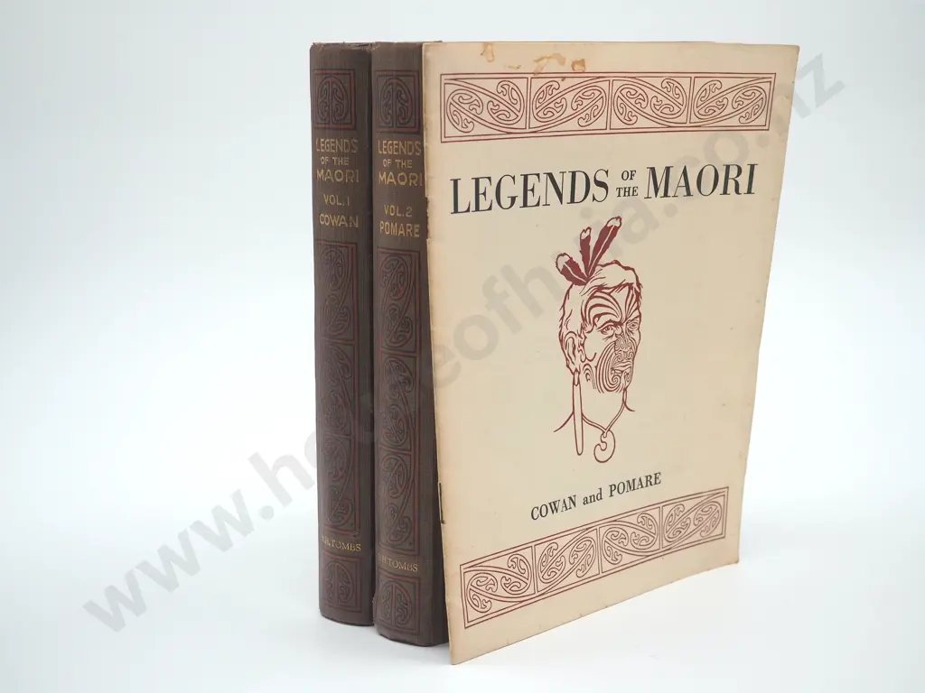 "Legends of The Maori" By Sir Maui Pomare & James Cowan - First Edition - Vol I & II, & The Original Pamphlet. Image 1++