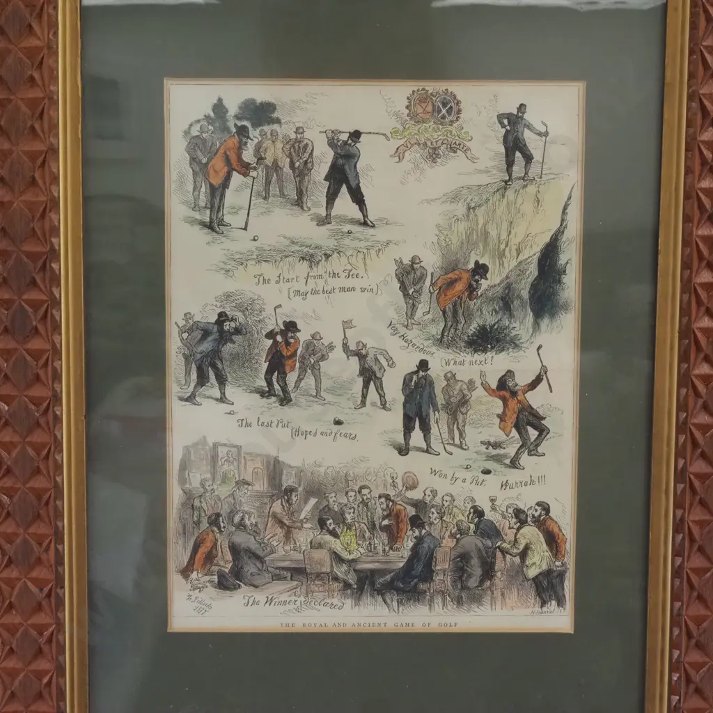 Wood Engraving By Harral After F Gilbert - Six Scenes One Page Image 1++