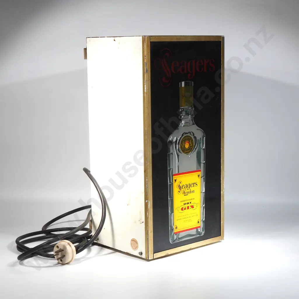 Vintage Seagers Gin  Illuminated Advertising Sign Image 1++