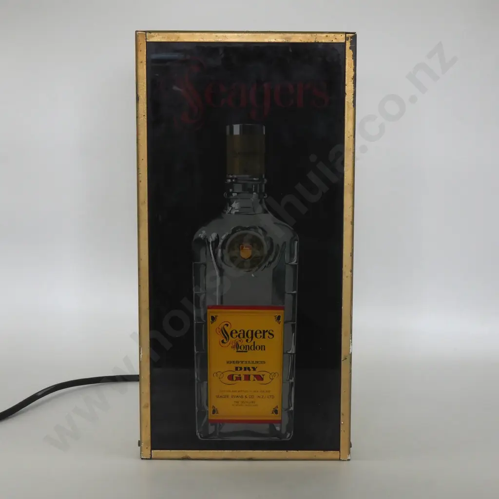 Vintage Seagers Gin  Illuminated Advertising Sign Image 1++
