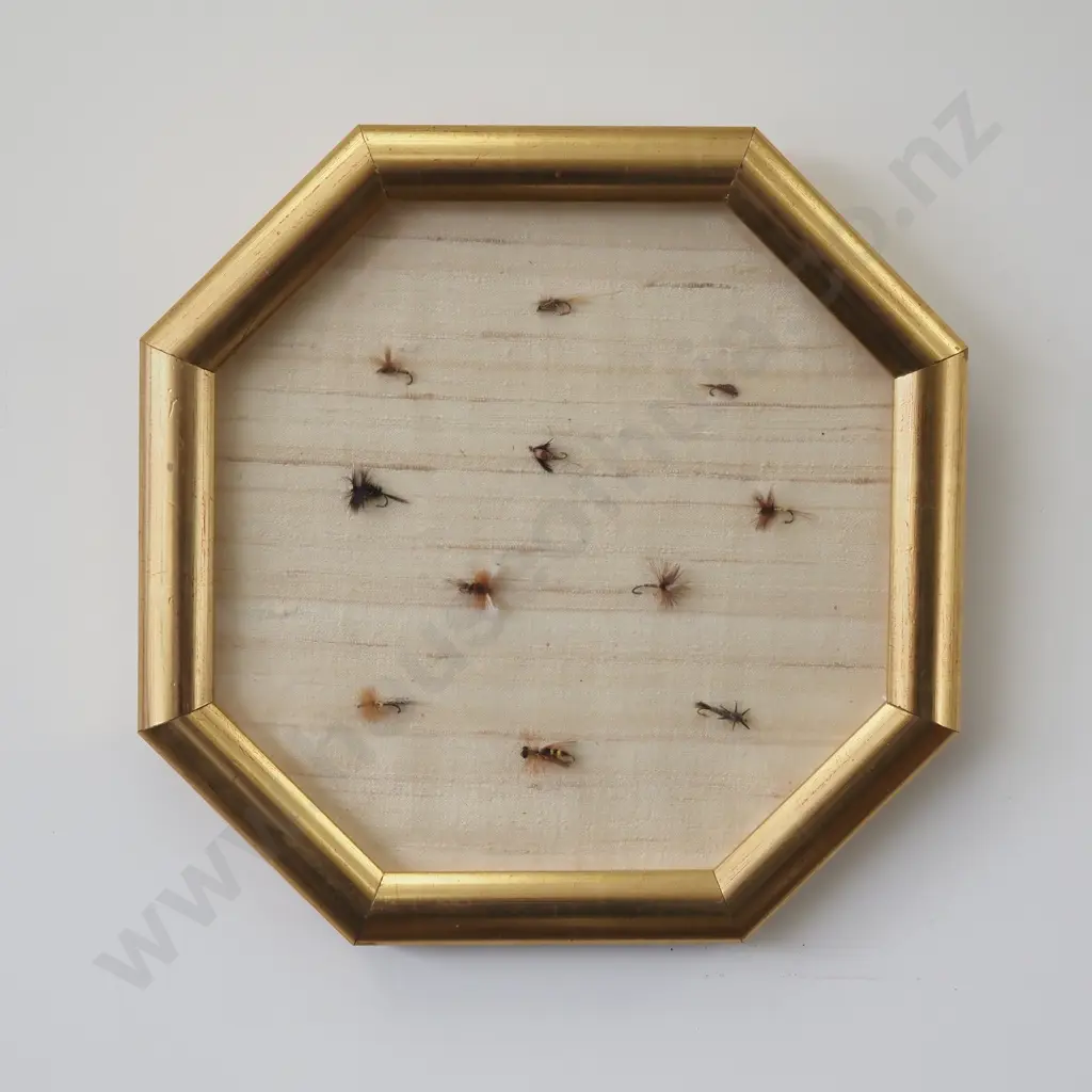 Two Octagonal Framed Groups Of Fishing Flies Image 1++