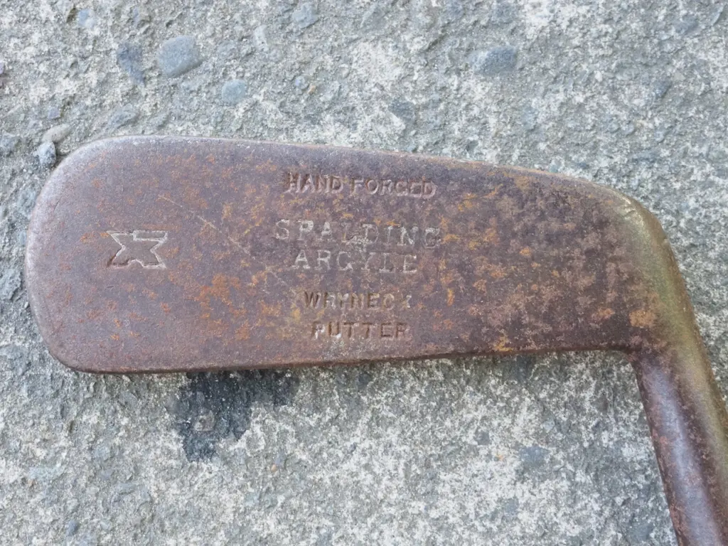 Vintage Spalding Argyll Hand Forged  Putter With Hickory Shaft Image 1++