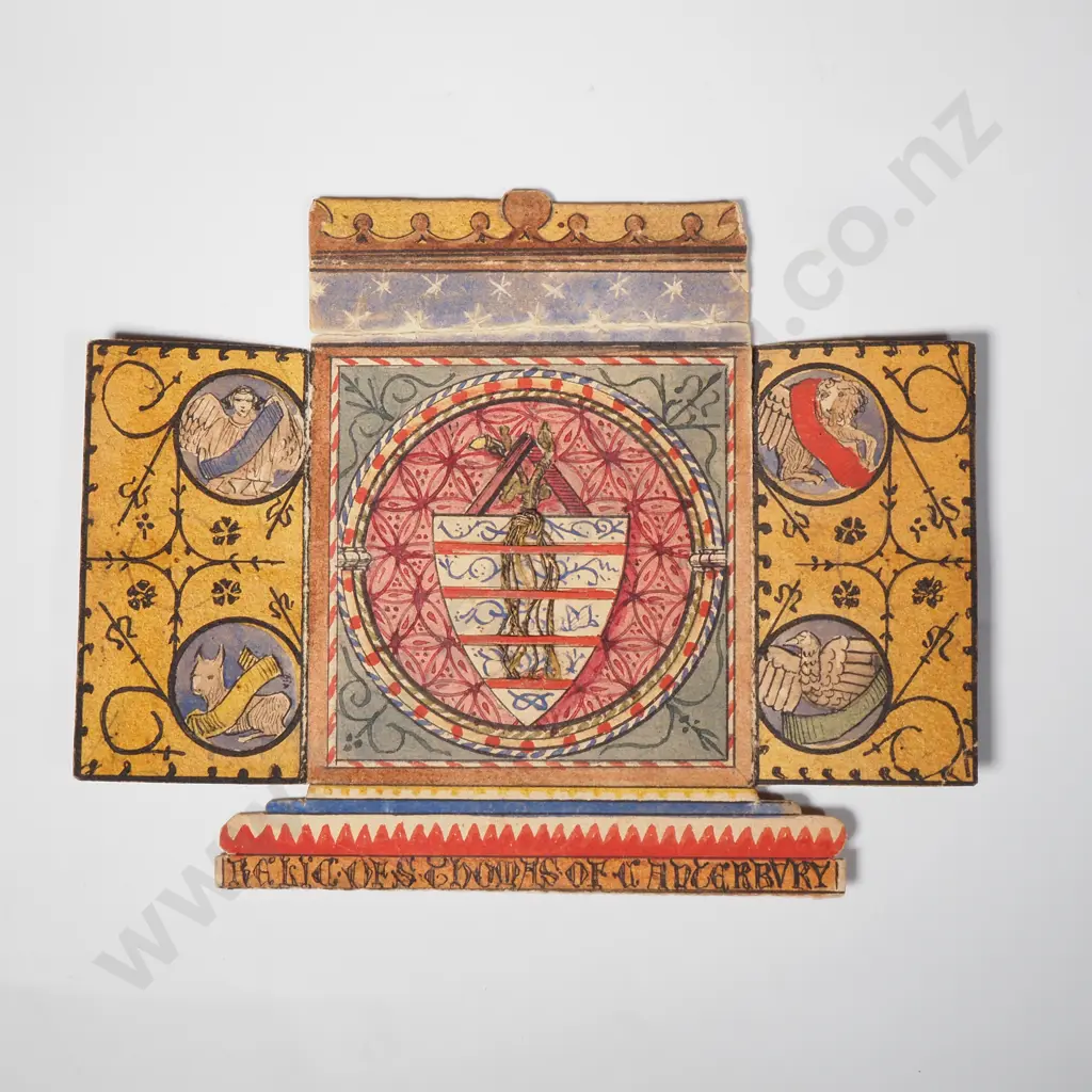 Shred Of Gold From A Cape Worn By Thomas A Becket - Originally the Property Of Colonel Alexander Lean Inherited From Image 1++