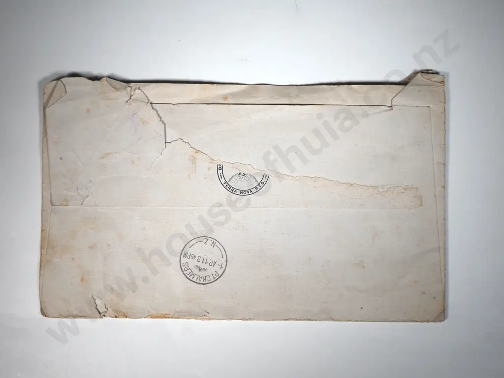 British Antarctic Expedition Terra Nova Envelope & Letter (Stamp Removed) Sent From Victoria Land 9 Sept 1911 Image 1++