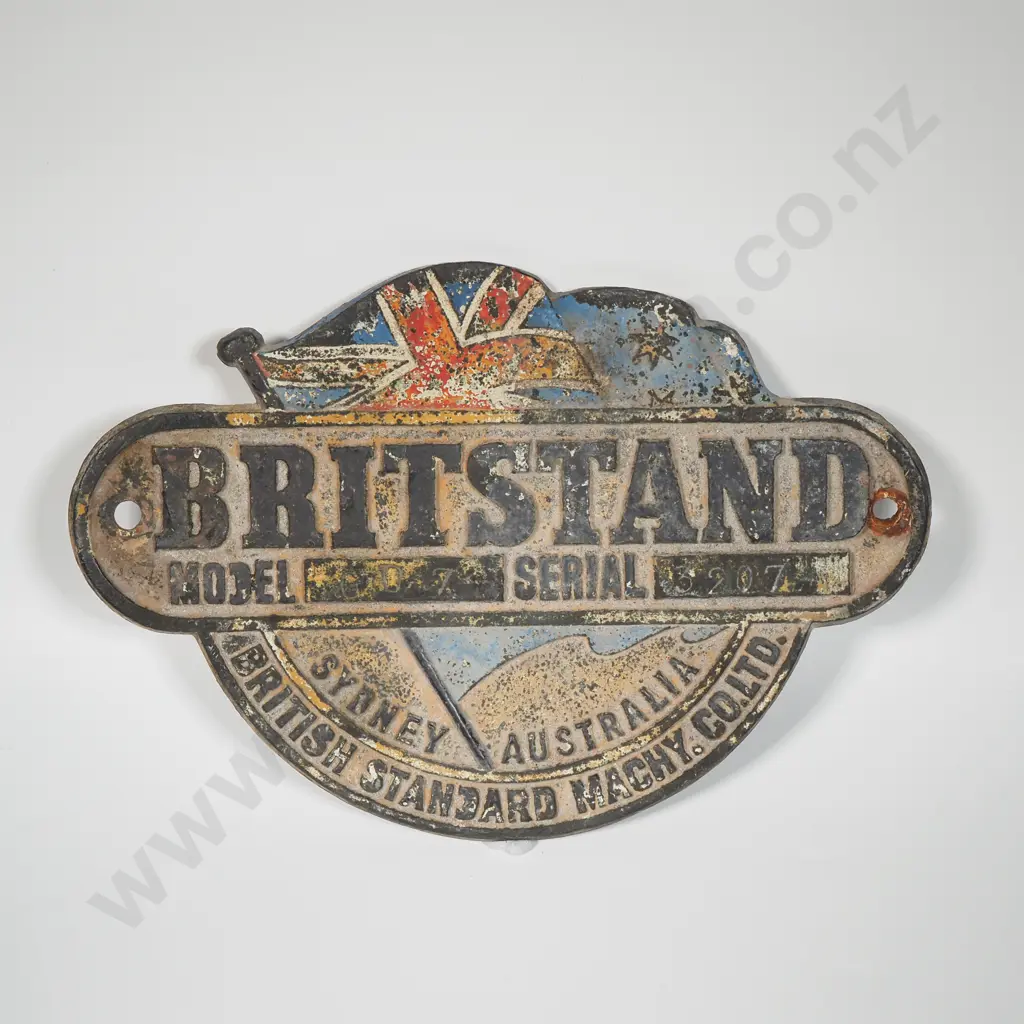 Vintage Brass Machine Plate By Britstand Image 1++