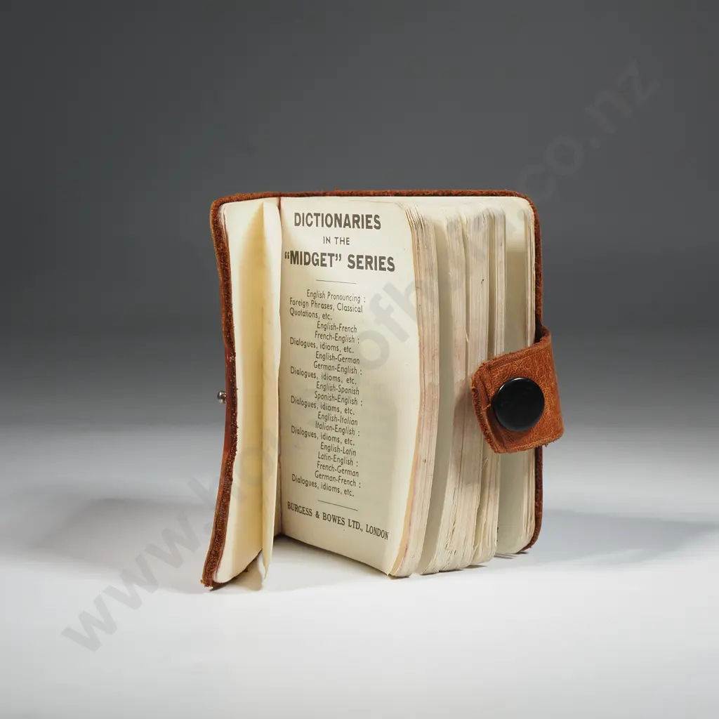 Miniature Leather Bound English Dictionary  Image 1++