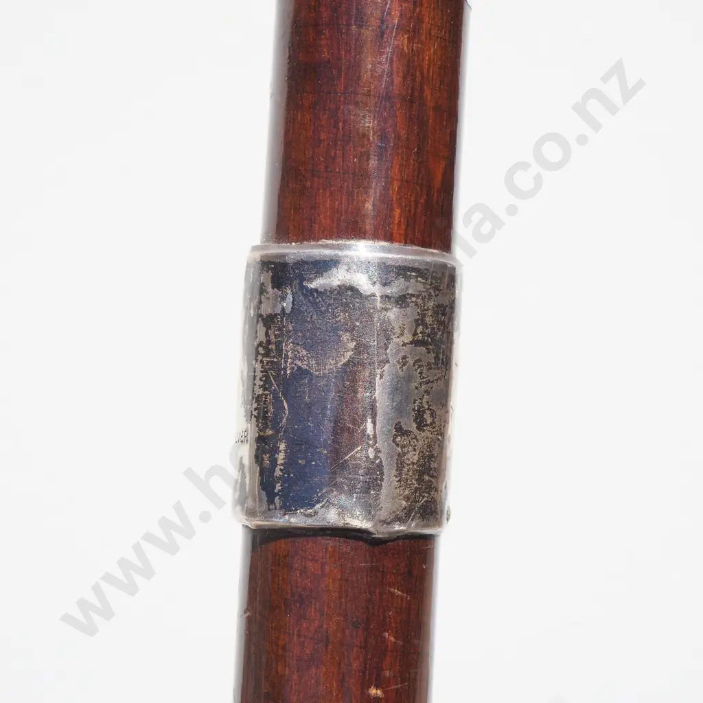 Sterling Silver Banded Walking Cane  Image 1++