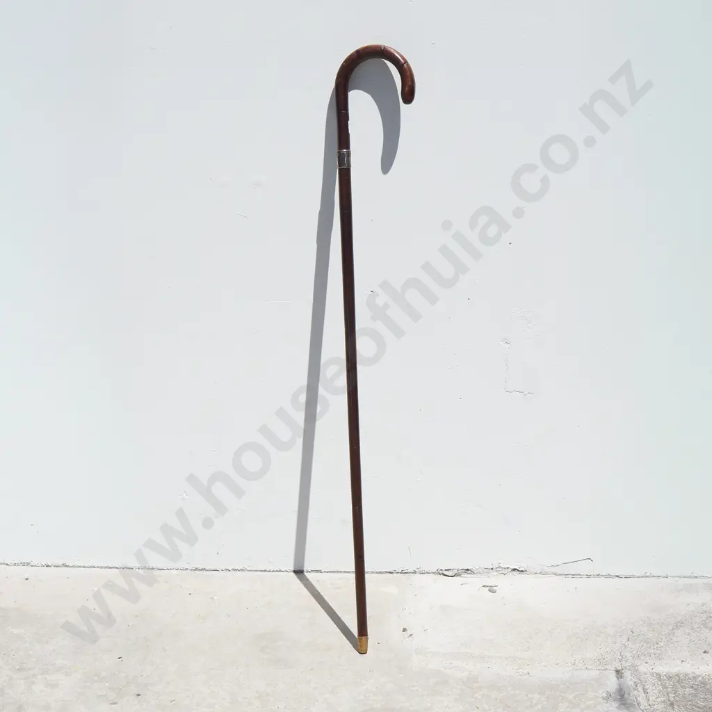 Sterling Silver Banded Walking Cane  Image 1++