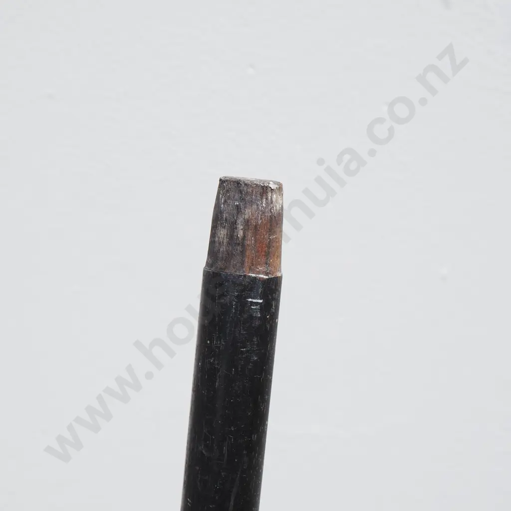 Antique Sterling Silver English Hallmarked End Capped Walking Stick w Ebonised Wood Image 1++