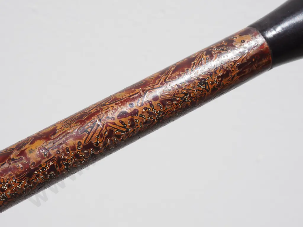 Wooden Walking Cane w Ebonised Handle Image 1++