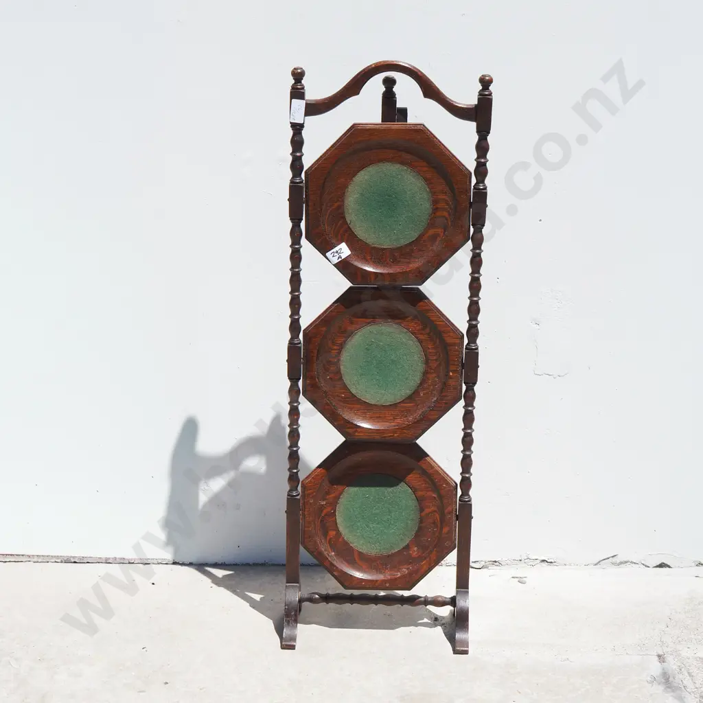 Three Tier Oak Vicar's Delight/Cake Stand Image 1++