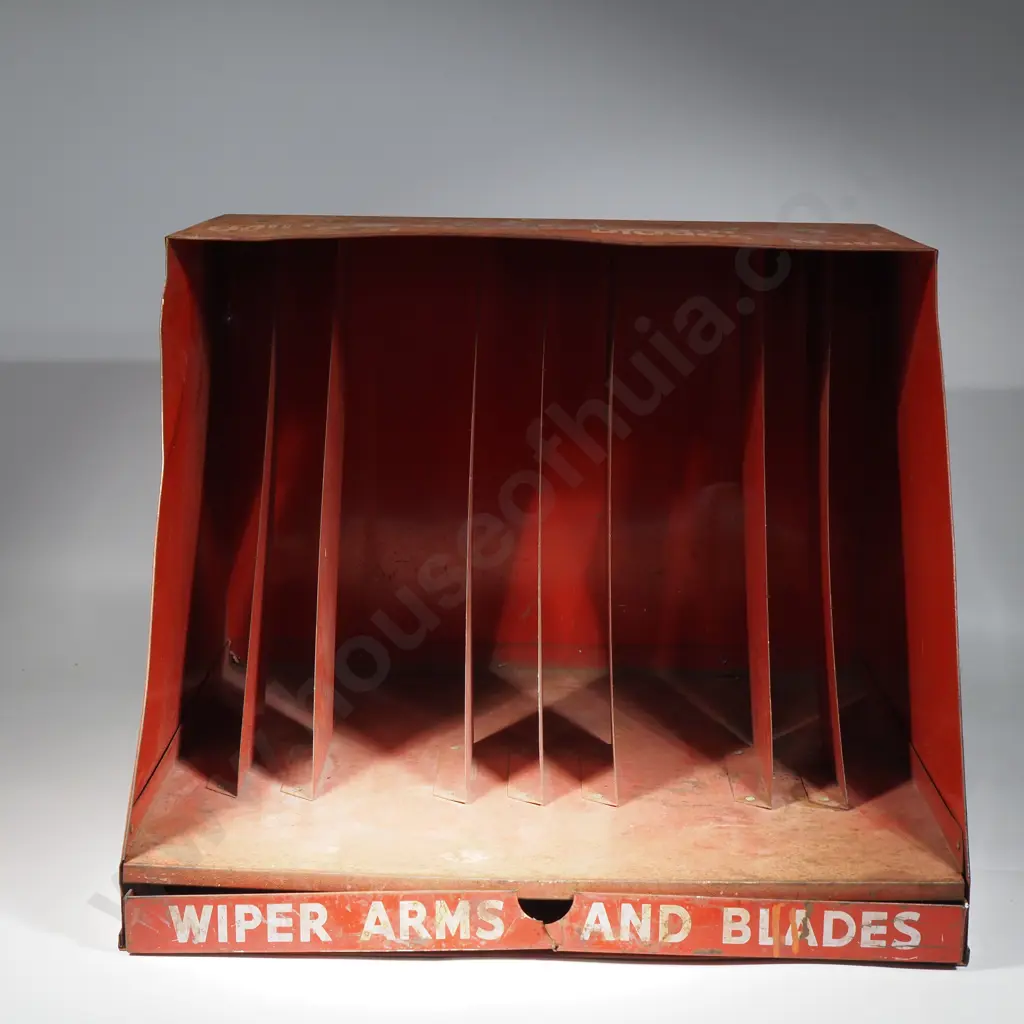 Vintage Red Metal Advertising/Storage Cabinet For Trico Brand Wiper Blades & Arms Image 1++