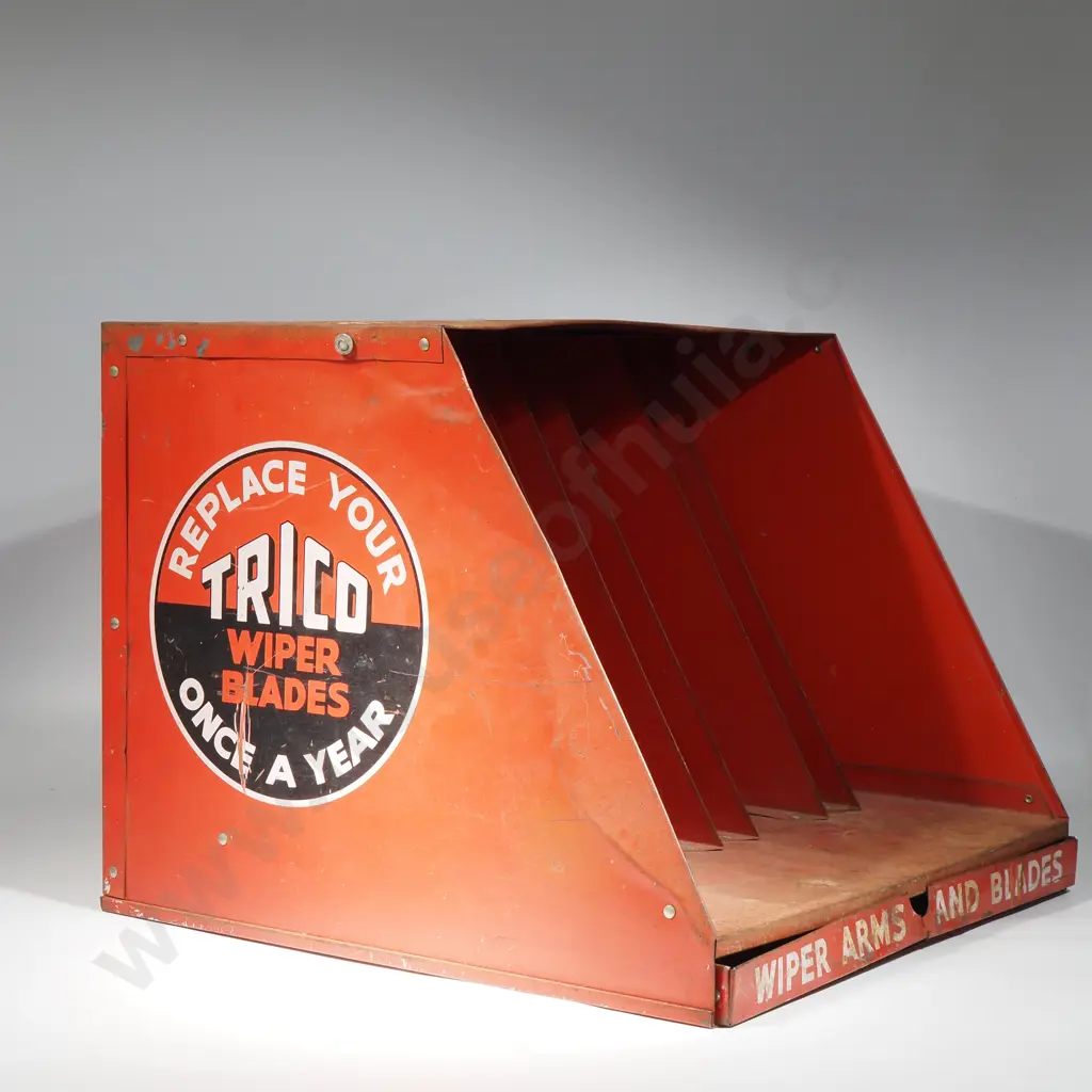 Vintage Red Metal Advertising/Storage Cabinet For Trico Brand Wiper Blades & Arms Image 1++
