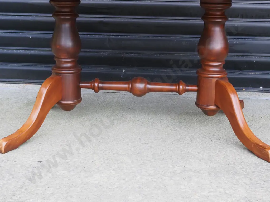 Rose & Heather Twin Pedestal Base Rimu Table Image 1++