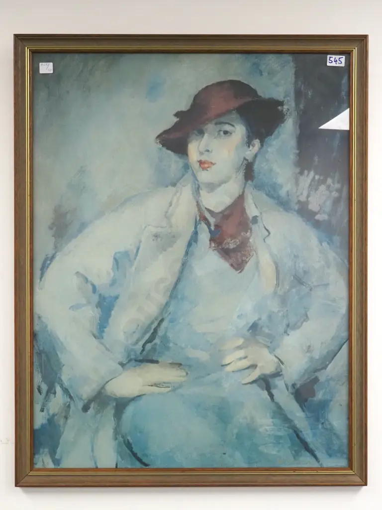 William Frater. The Red Hat. Reproduction Print Image 1++