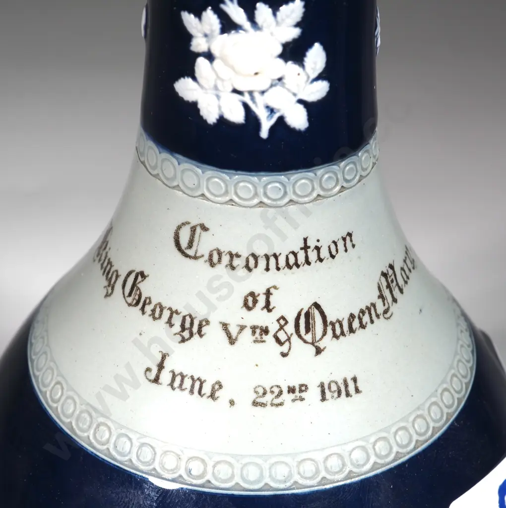 Copeland Spode Commemorative Decanter Coronation Of King George V & Queen Mary. Original Stopper Still w Paper Image 1++