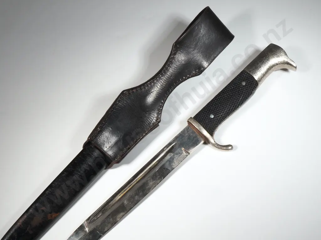 German WWII Fireman's Dress Bayonet Complete w Scabbard & Frog. Image 1++