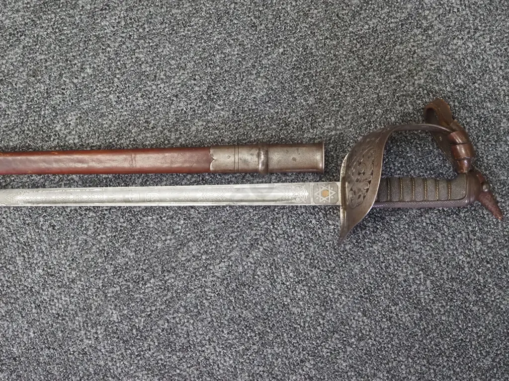 1897 Pattern Officers Sword George 5 Wilkinson - Reinforced Scabbard  Image 1++