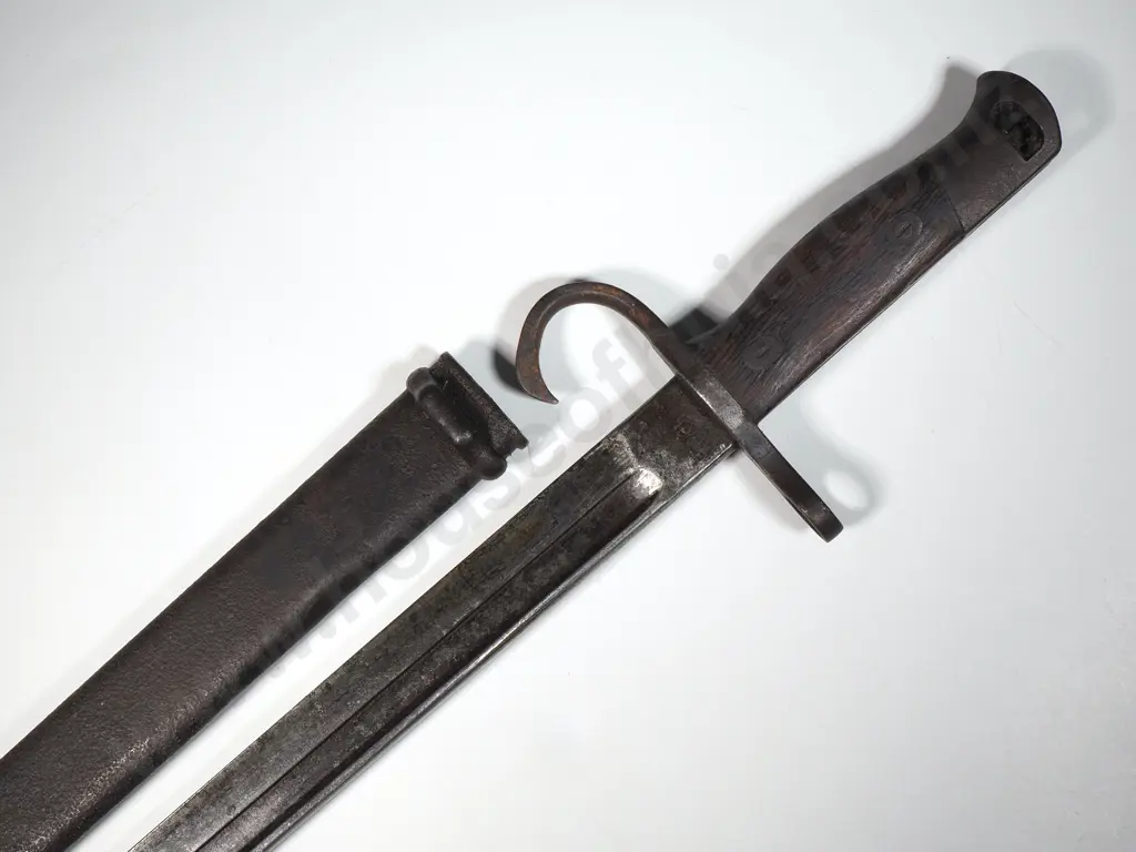WW2 Japanese Arisaka Bayonet. Scabbard Rusty. Blade Dirty & Missing Locking Stud. Image 1++