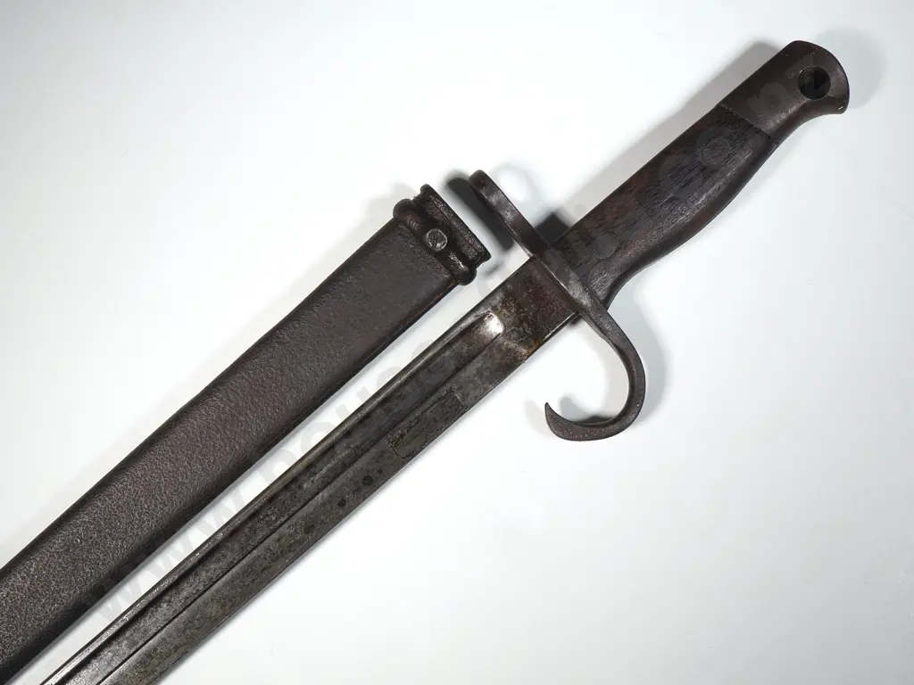 WW2 Japanese Arisaka Bayonet. Scabbard Rusty. Blade Dirty & Missing Locking Stud. Image 1++