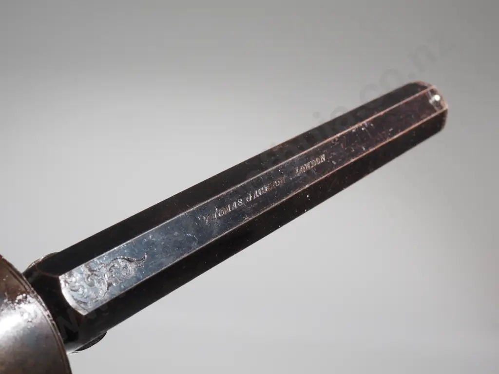 Thomas Jackson Transitional Revolver w London Proof Marks c 1789 - Exceptional Colour case w original Hardening & Bluing Image 1++