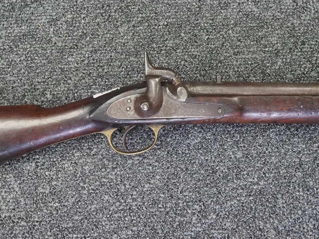 Enfield Style Percussion Cavalry Carbine w Split Butt Plate - Made in India Image 1++