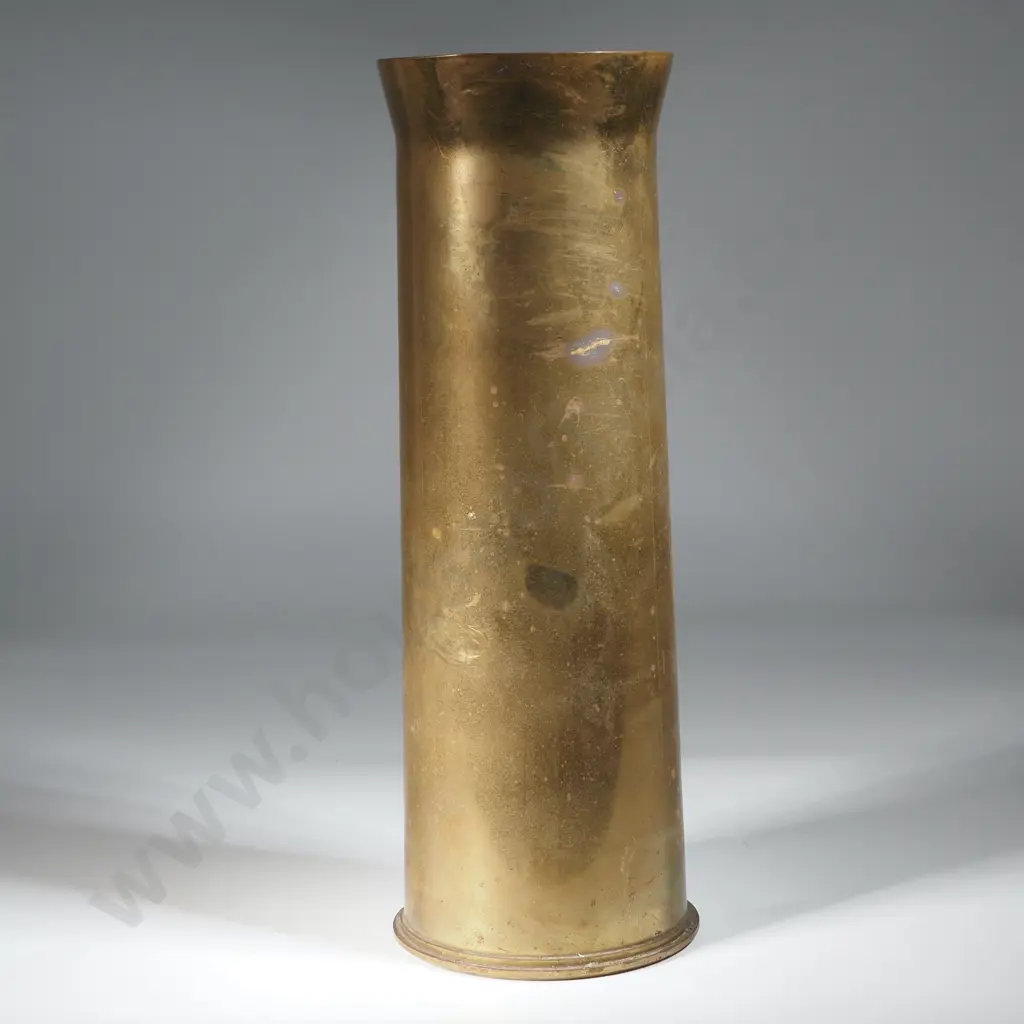 Trench Art Vase - 18 Pounder Shell Dated 1942 Image 1++