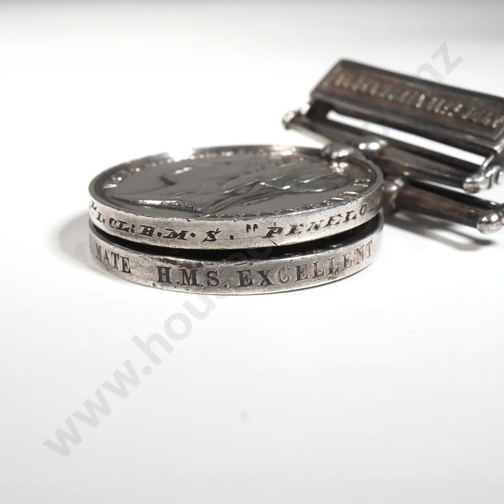 Victorian English Royal Navy Group of Three Medals - Egypt 1882 Medal - LSGC & Khedives Star - John Oneil Boatswains Mat Image 1++