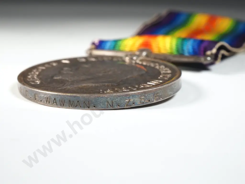 WW1 British War Medal to 5/903 Pt E Wawman NZEF Image 1++
