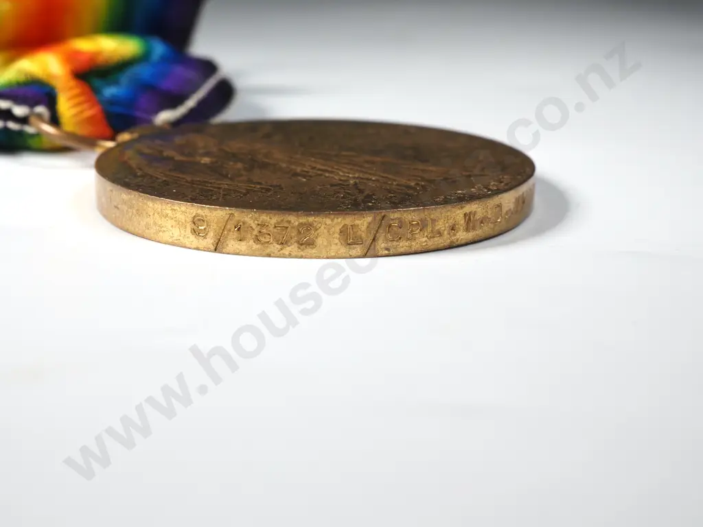 WW1 Victory Medal to 9/1372 L/CPL W D Whitaker  Image 1++