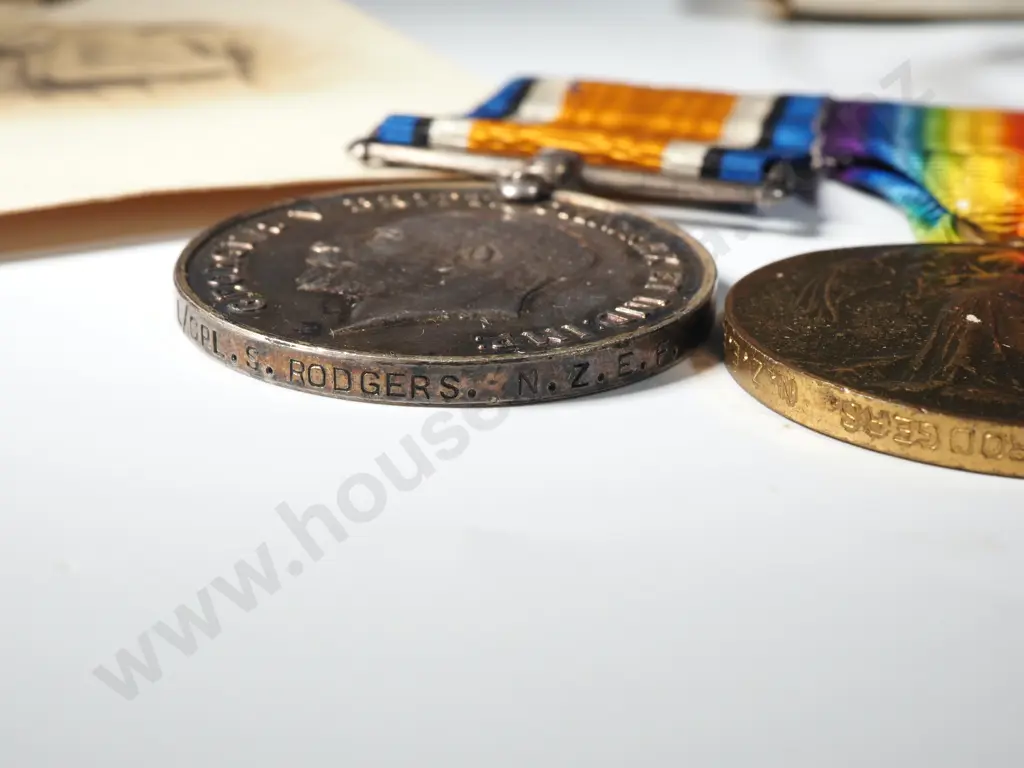 WW1 New Zealand Pair / Photograph / Ephemera to 25/356 L/CPL S Rodgers Image 1++