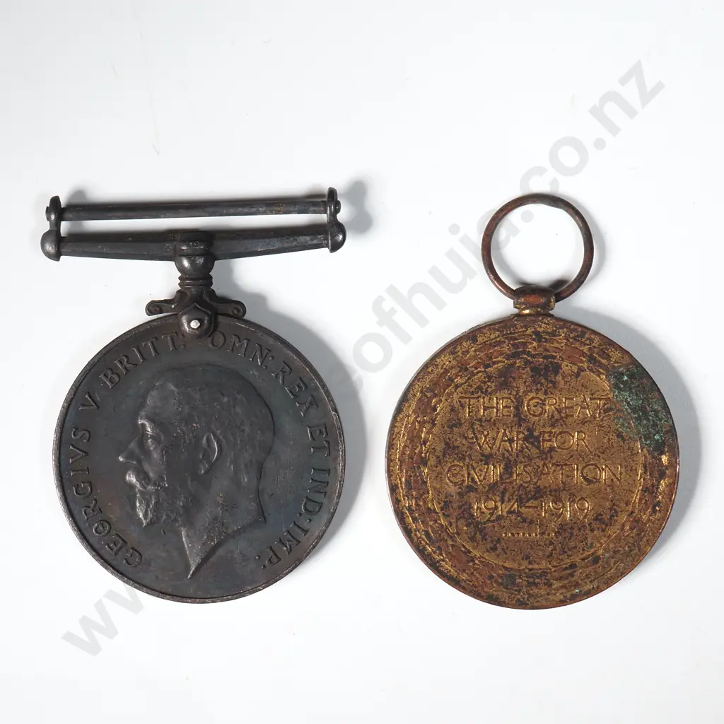 WW1 Medal Pair to 323623 SPR J Hamilton R.E.  Image 1++