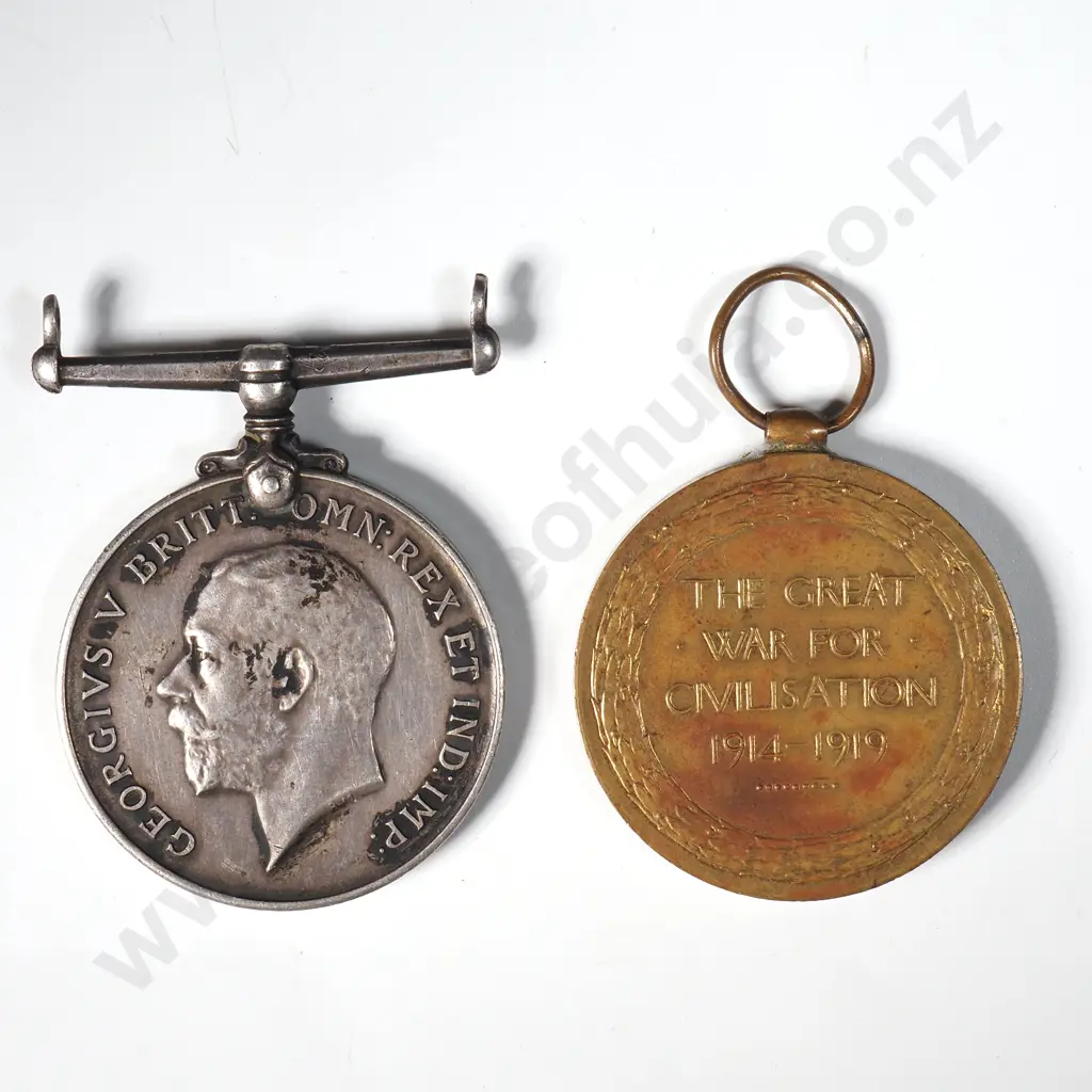 WW1 NZEF Pair ot 20254 Rifleman T T. Smith  Image 1++