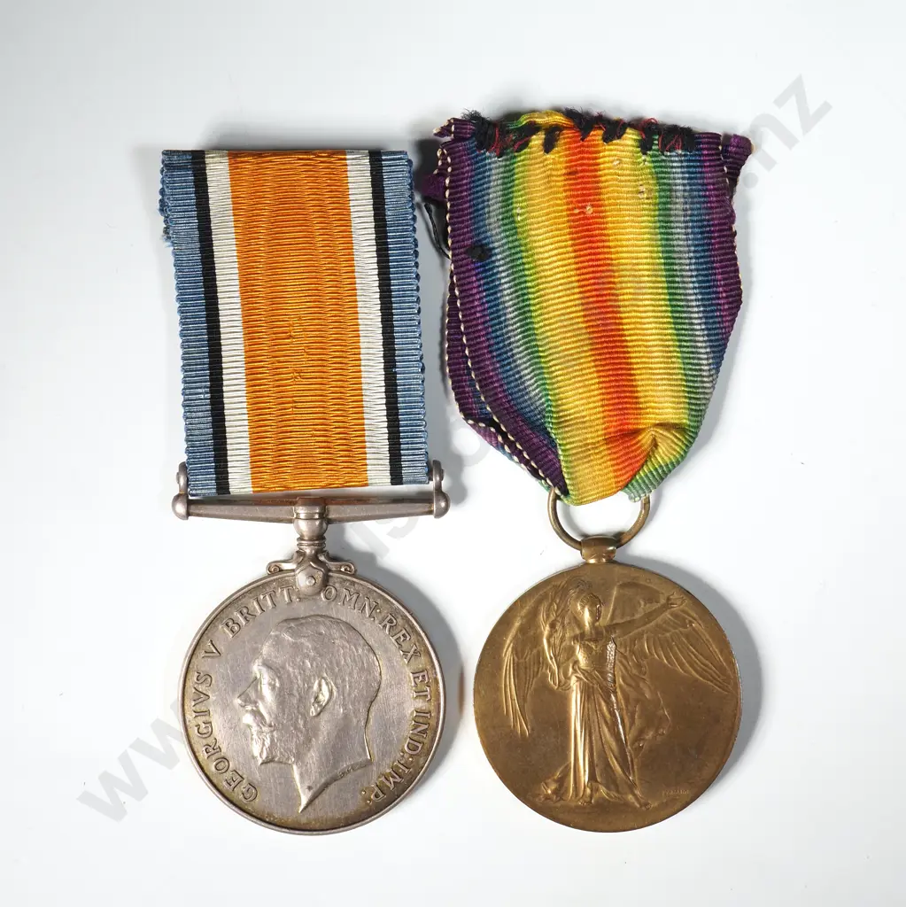 WW1 Pair to 59910 Pte J Hyde NZEF  Image 1++