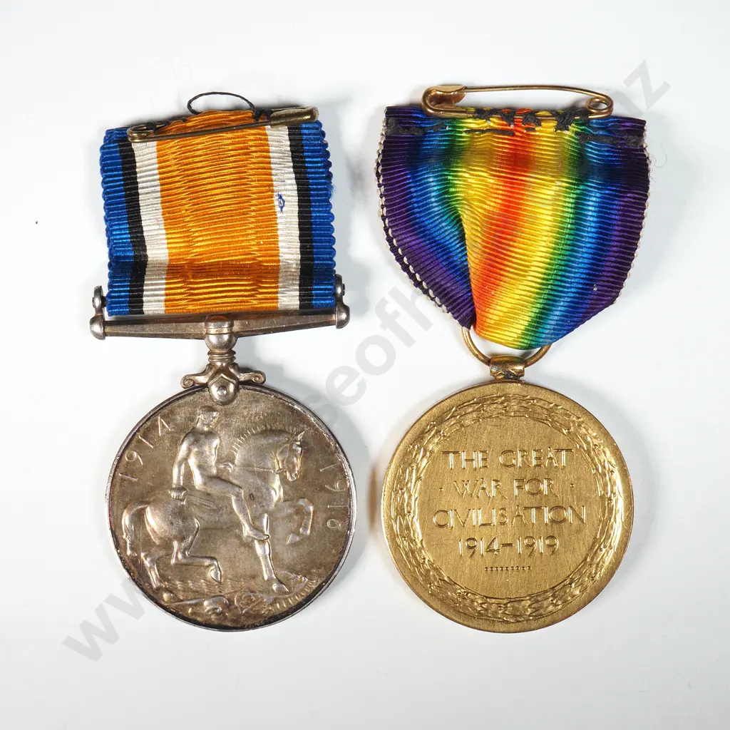 WW1 Pair to 49848 Pte Edward Sankey NZEF  Image 1++