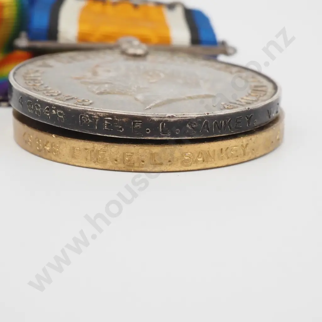 WW1 Pair to 49848 Pte Edward Sankey NZEF  Image 1++