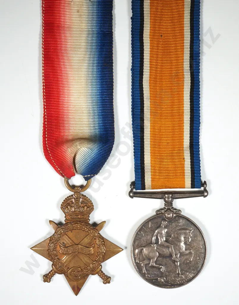 WW1 1914/15 Star & BWM to 8/2082 Pte D Mclean NZEF Image 1++