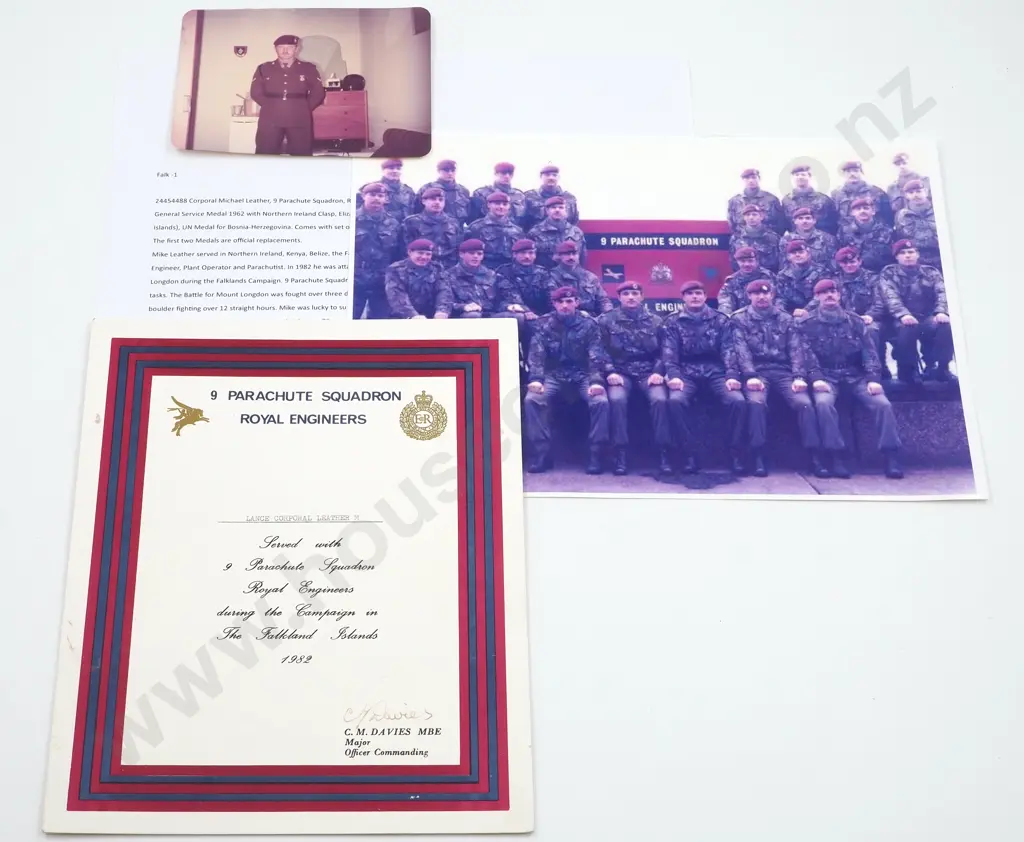 24454488 Corporal Michael Leather, 9 Parachute Squadron, Royal Engineers. Image 1++