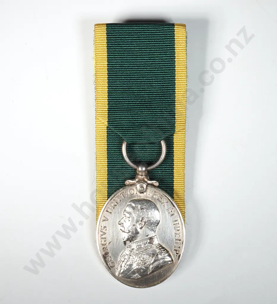 King George V Efficiency Medal to 741984 Gnr P Burke R.A.  Image 1++